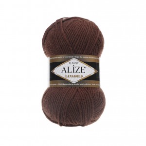 Пряжа Alize Lana Gold каштановый №583