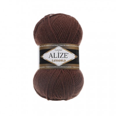 Пряжа Alize Lana Gold каштановый №583