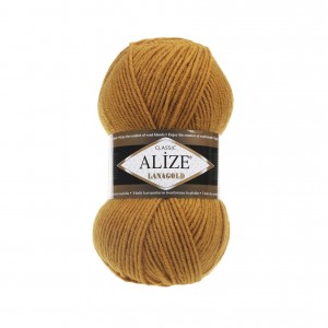 Пряжа Alize Lana Gold горчичный №645